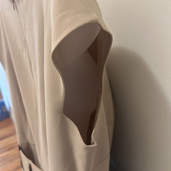Signature by Robbie Bee Khaki Belted Cap Sleeve Dress with POCKETS size 10 NWT - Picture 9 of 11